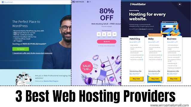Best 3 web hosting in affordable and secure | Starts from only 0.99$/month | 59₹ per month in India