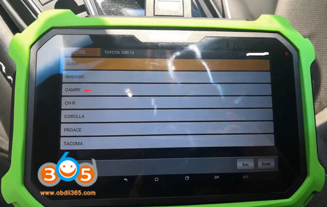 OBDSTAR X300 DP PLUS Reset Odometer on 2018 Toyota Camry-OBD365
