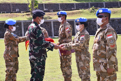 146 Prajurit TNI Satgas MONUSCO Dianugerahi Penghargaan Satya Lencana Canti Darma dan Veteran