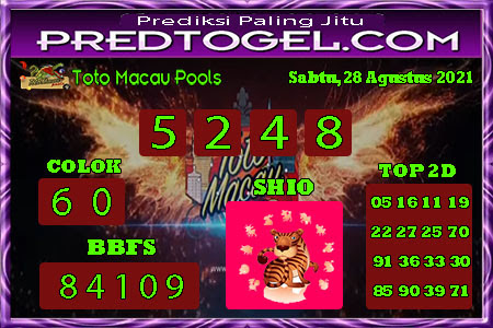 Pred Macau Sabtu 28 Agustus 2021 Pred Togel Toto Macau Terampuh