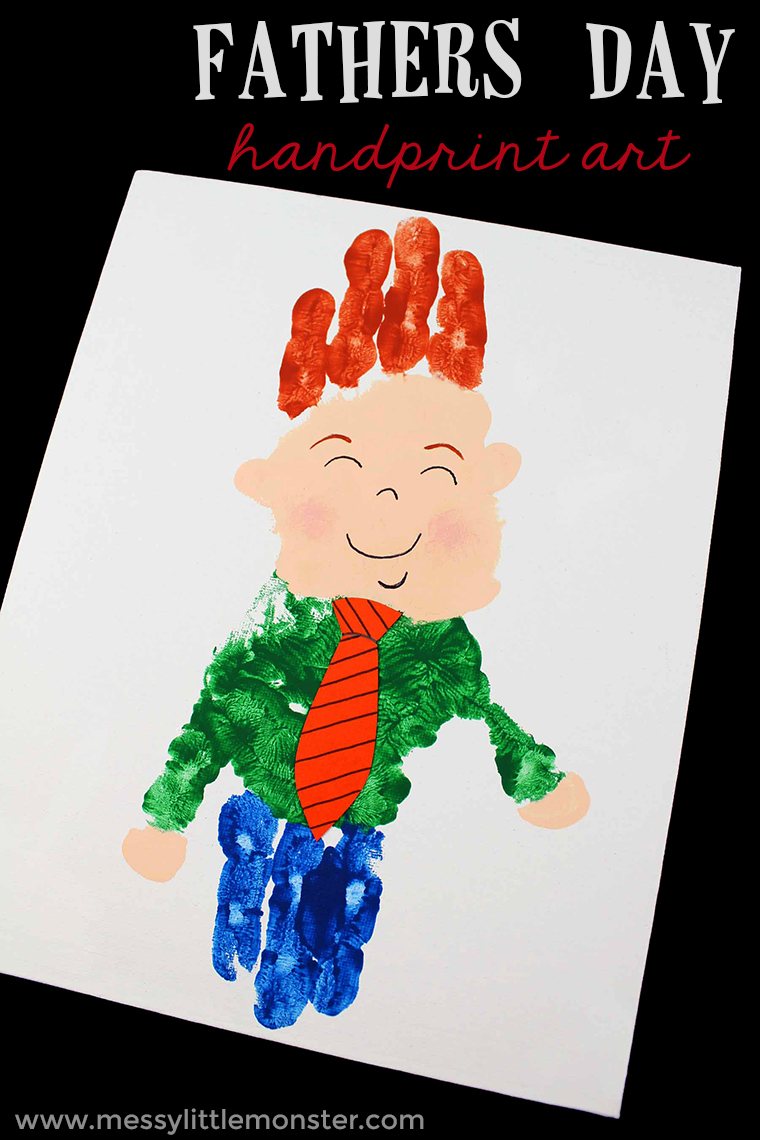 Father s Day Handprint Art For Dad Messy Little Monster