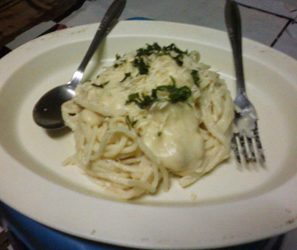 spaghetti saus alfredo ala Dapur kusNeti @2015