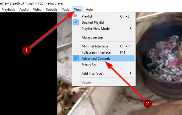 在 VLC 媒体播放器中修剪视频