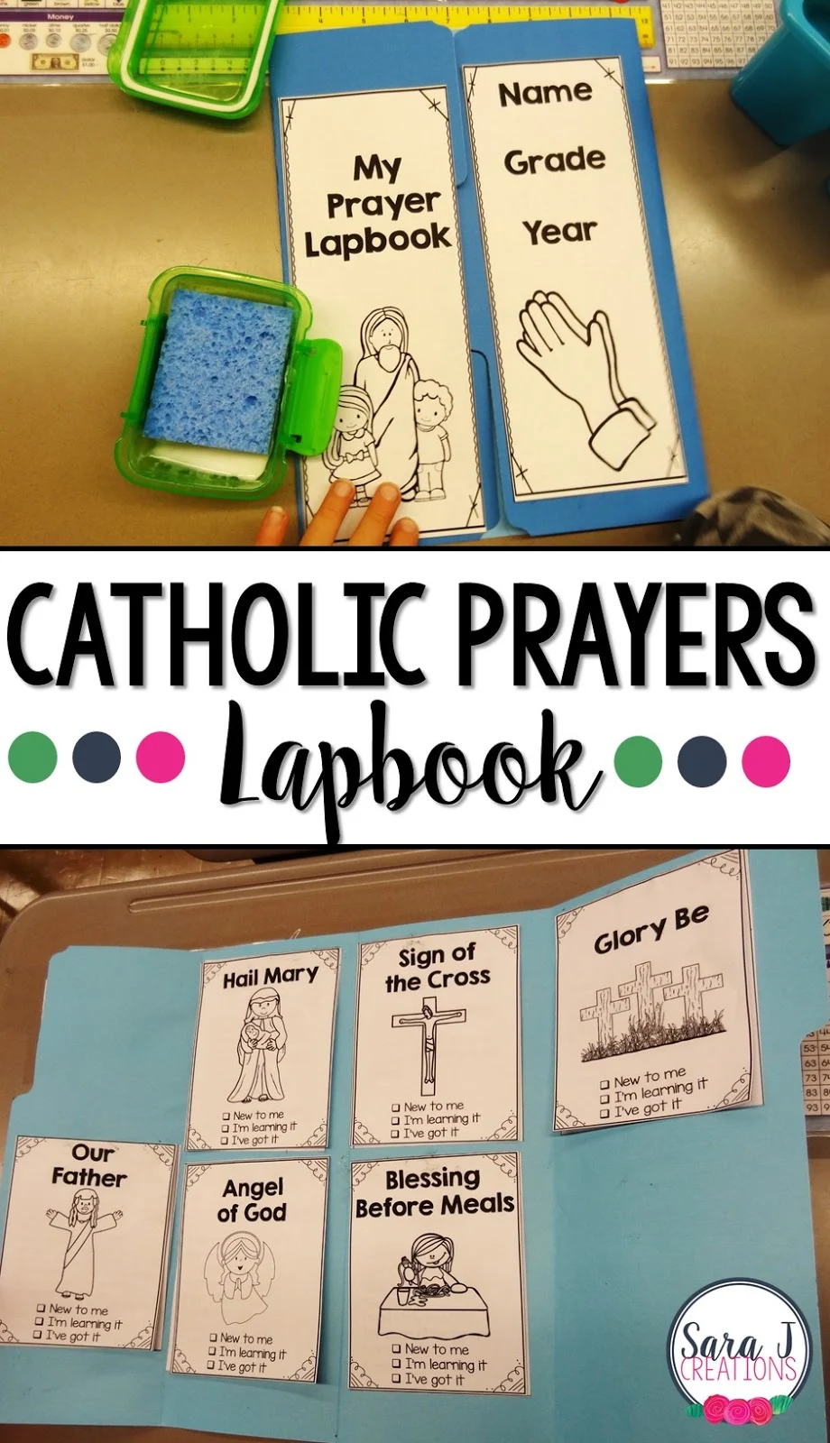 Catholic Prayers Lapbook is great for helping kids to pray and and memorize prayers.