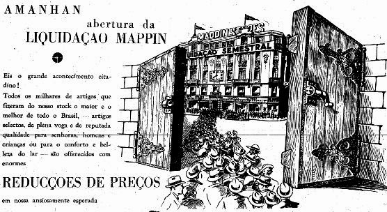 Propaganda do Mappin em 1936 - Liquidação