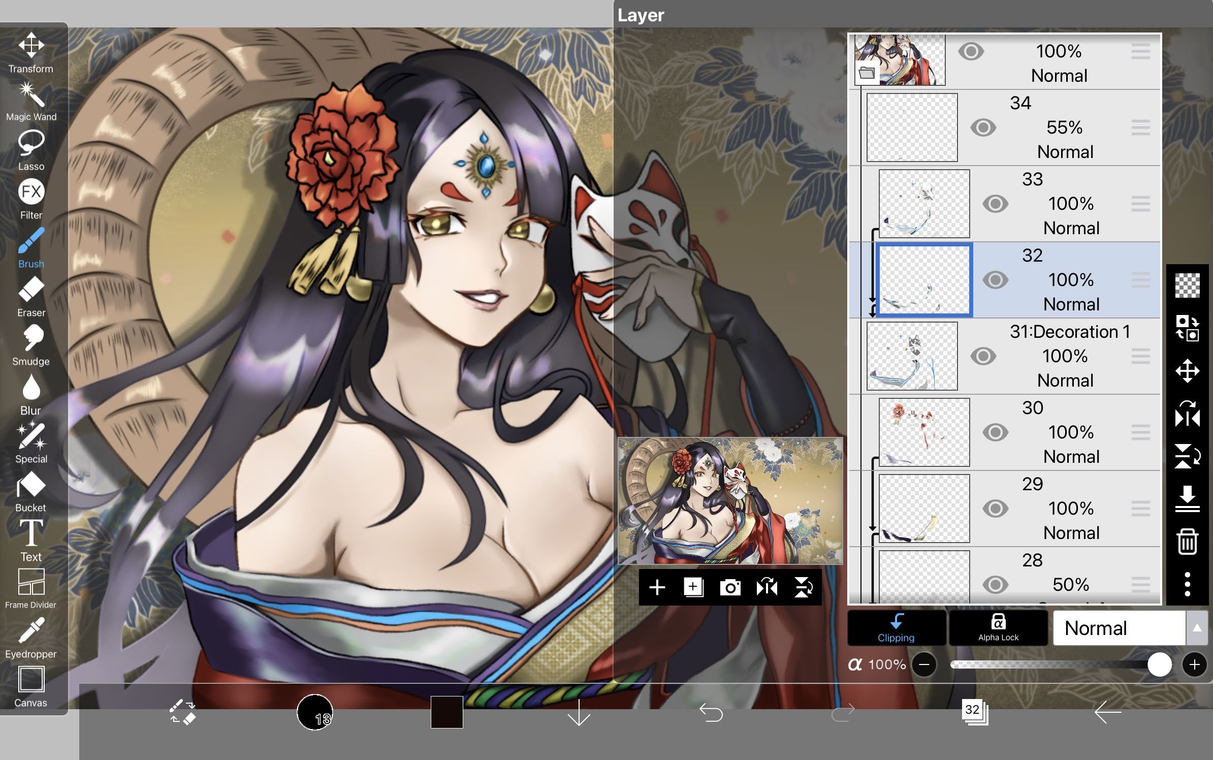 How to Clip and Lock Layers in ibispaint X