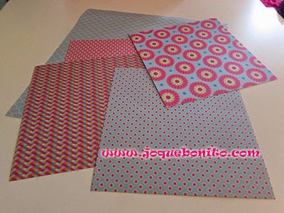 Cajonera fira decorada con papel scrap