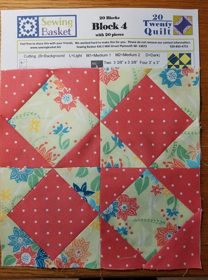 Sewing & Scrapping with Susan Sewing Basket 20 Twenty Mystery Quilt