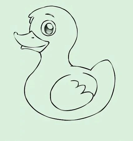 تعليم الرسم للاطفال رسم بطة رسومات سهلة draw duck