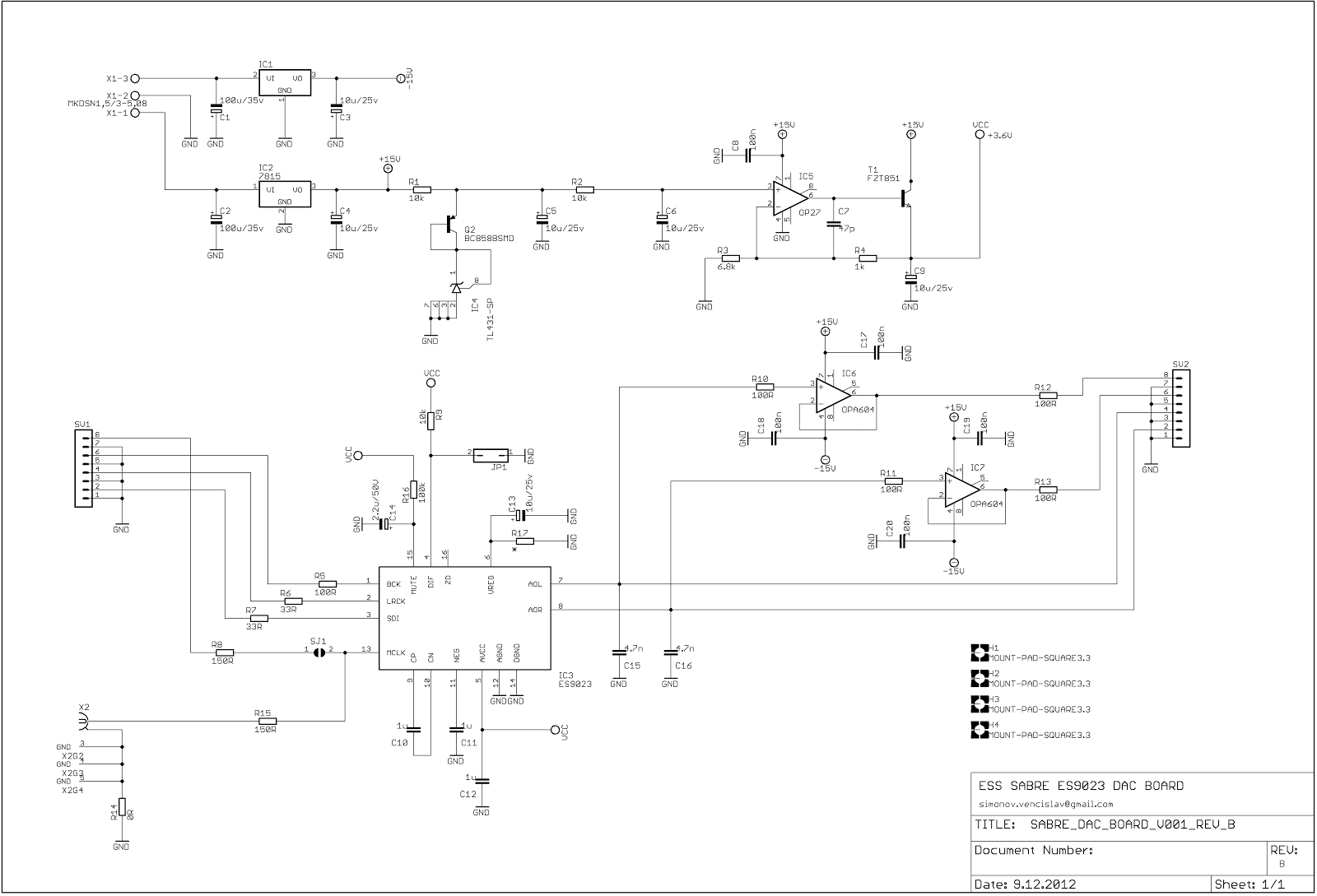 ESS ES9023 SABRE DAC BOARD - AUDIO WORKSHOP