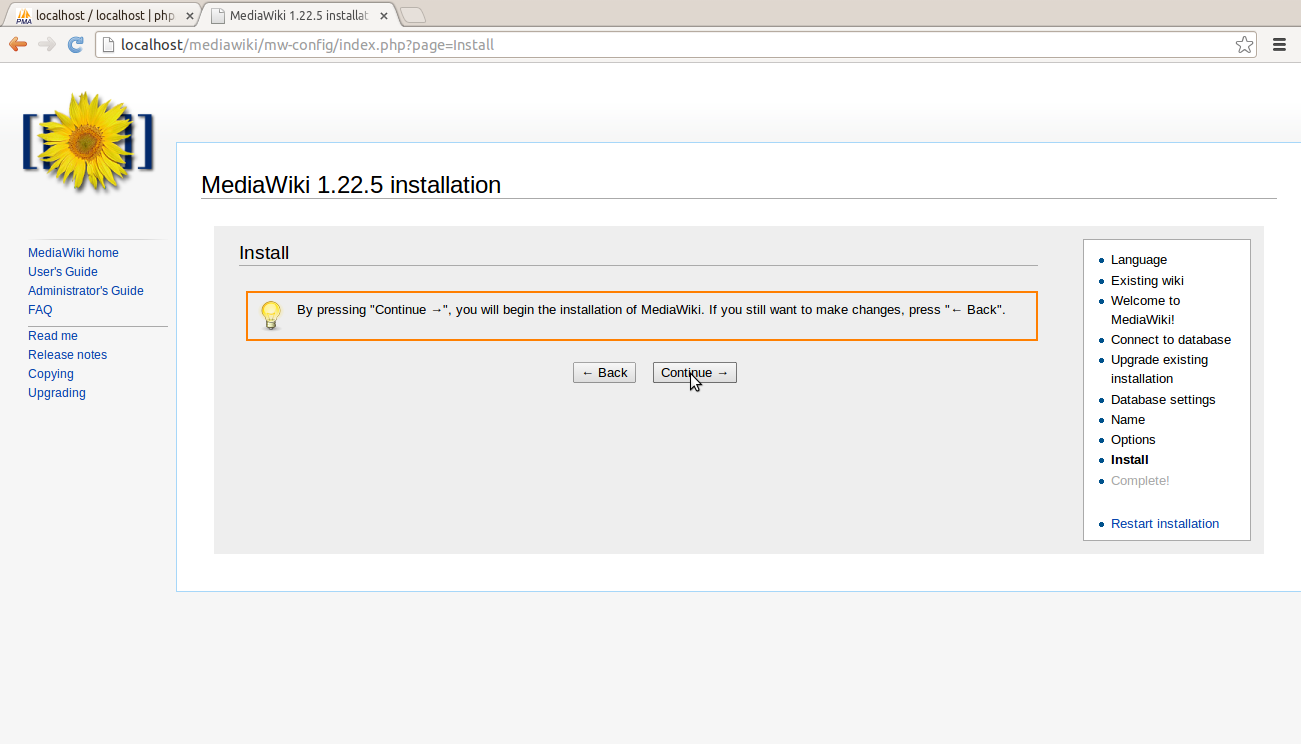 MediaWiki Linux UBUNTU 12.04 oky suprastya