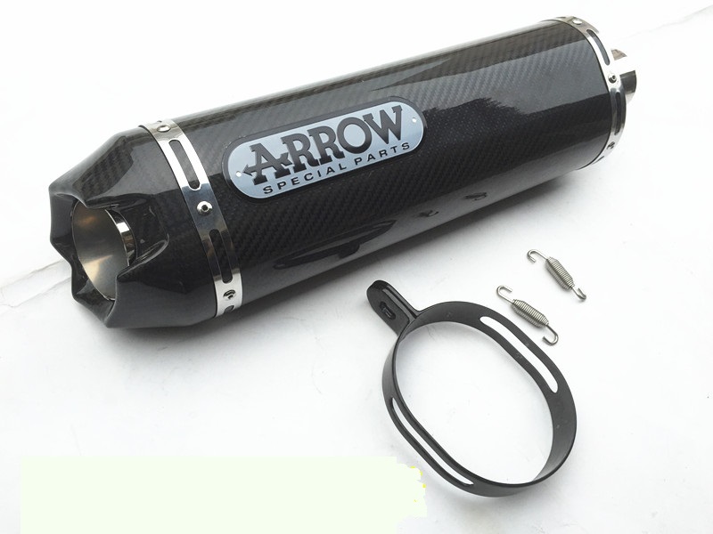 ARROW Universal Carbon Fiber Exhaust Muffler ALY VTG ENT