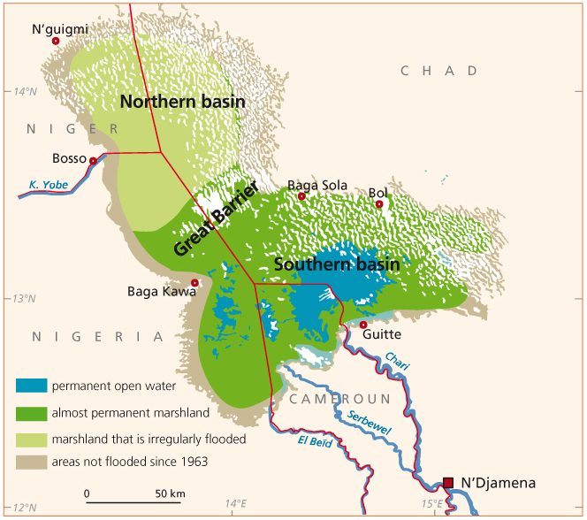 The setting of Lake Chad