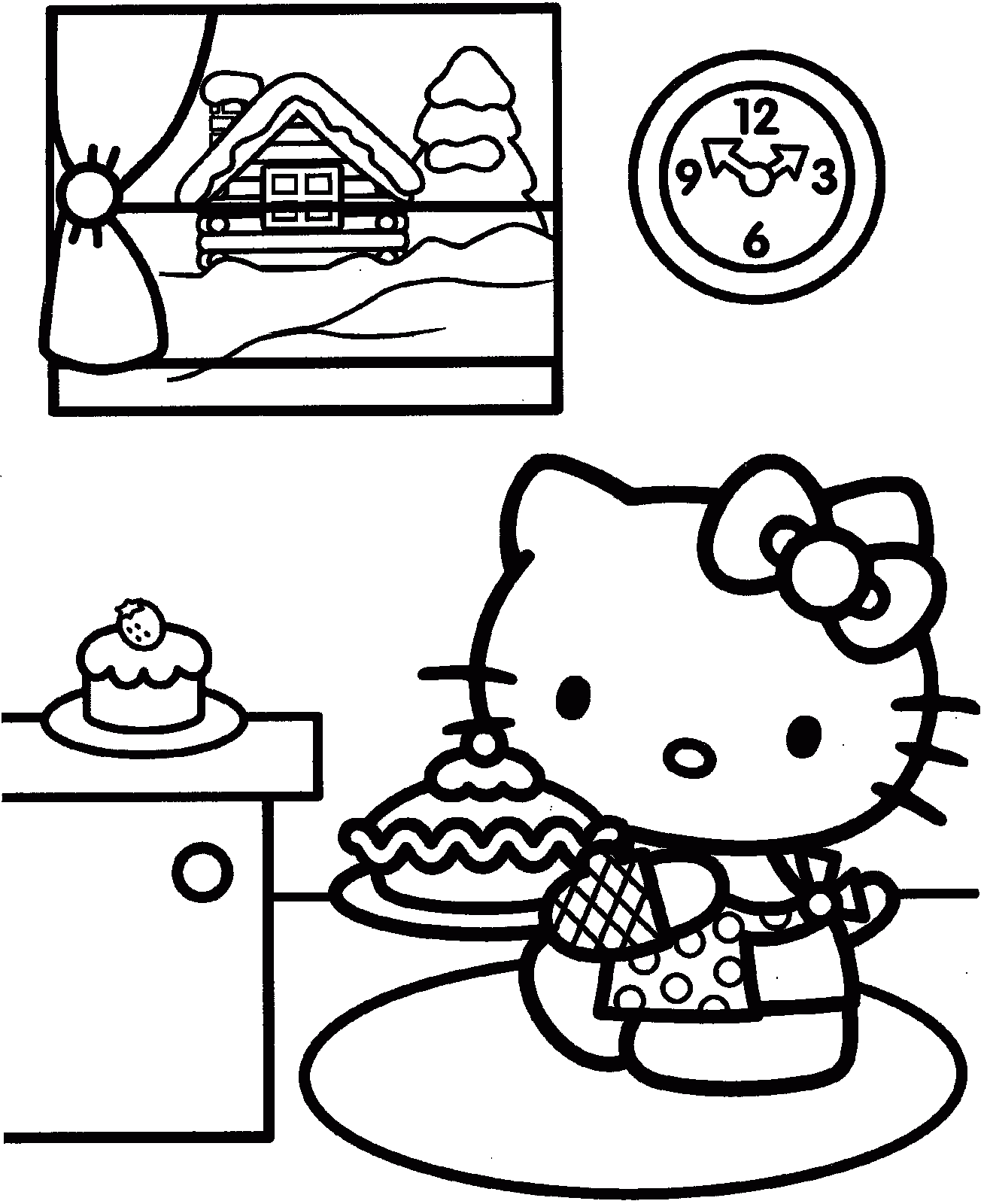 Hello Kitty Christmas Coloring Pages #1 | Hello Kitty Forever