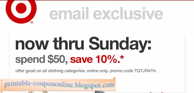 Target apparel coupon 2018