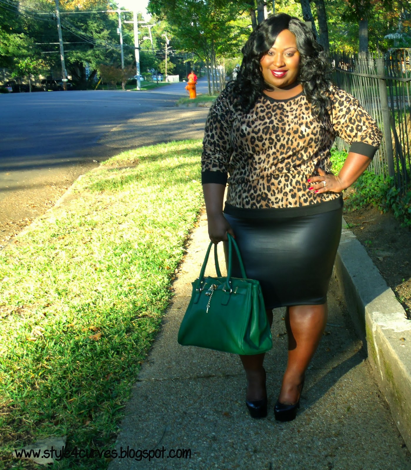 Style 4 Curves --For the Curvy Confident Woman: Leopard Loves Leather
