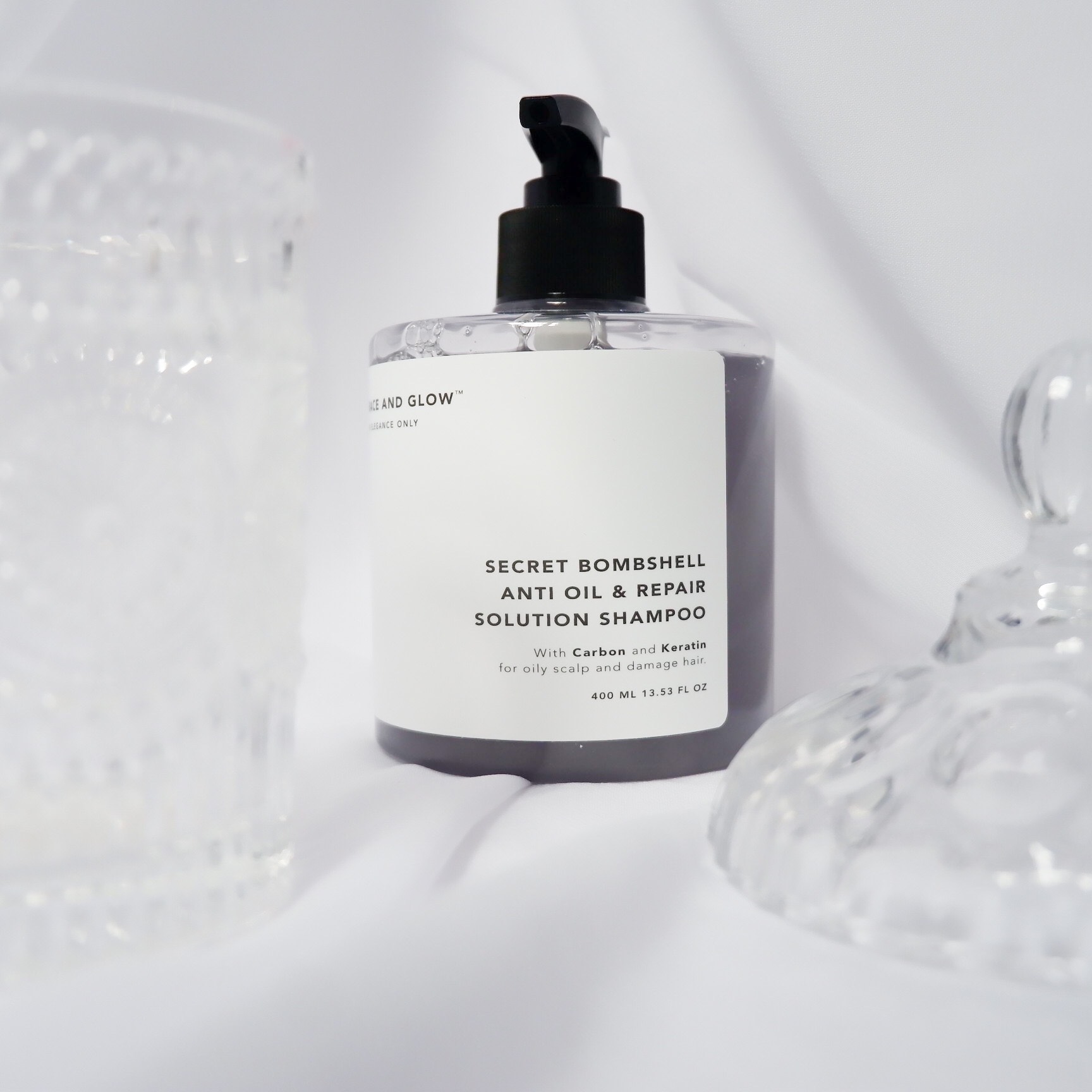 REVIEW GRACE AND GLOW GLOW&FIRM SCRUB SOLUTION BODY WASH, ANTI OIL