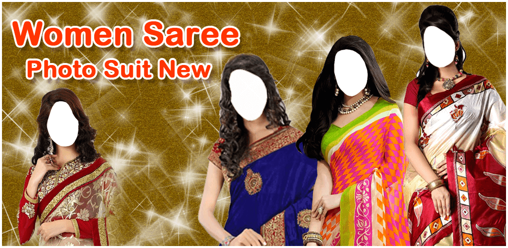 Poppy Apps Sarees Photo Montage Women Designer Saree Suit Women Saree