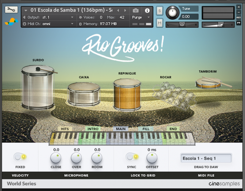 Cinesamples - Rio Grooves KONTAKT Library