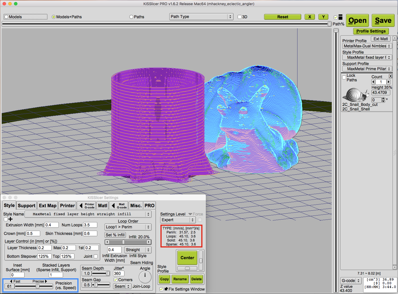 Marlin and Kisslicer settings for awesome print quality