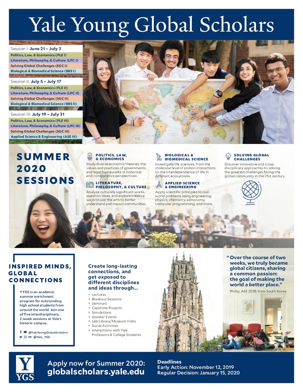 Student Opportunities Yale Young Global Scholars Summer Program