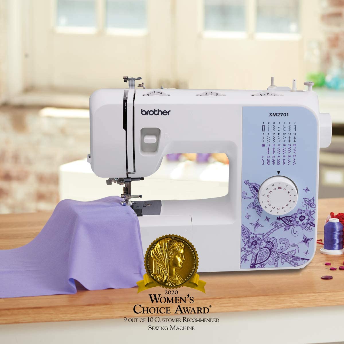 Brother XM2701 Sewing Machine, Lightweight, Full Featured, 27 Stitches