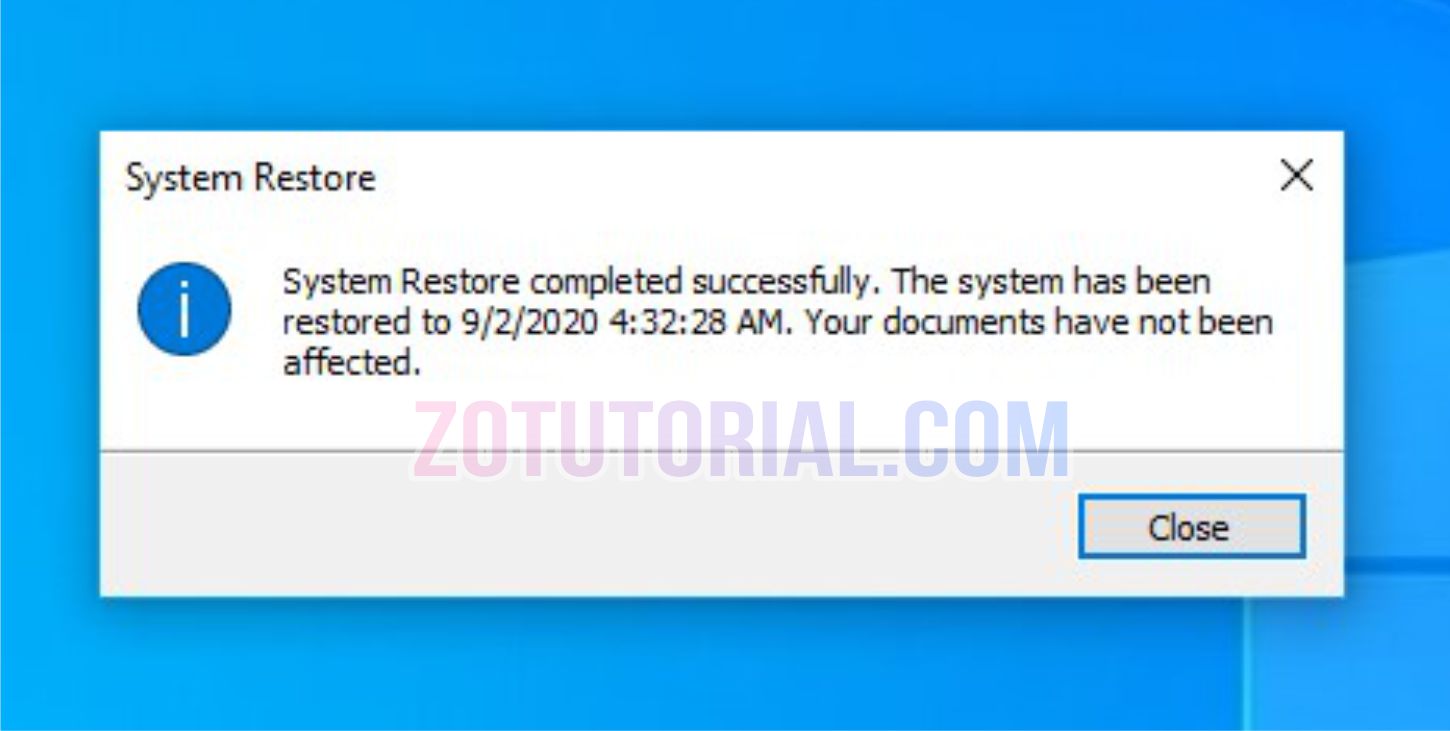 Cara Menggunakan System Restore Di Windows 10, 8, 7 Lengkap - zotutorial