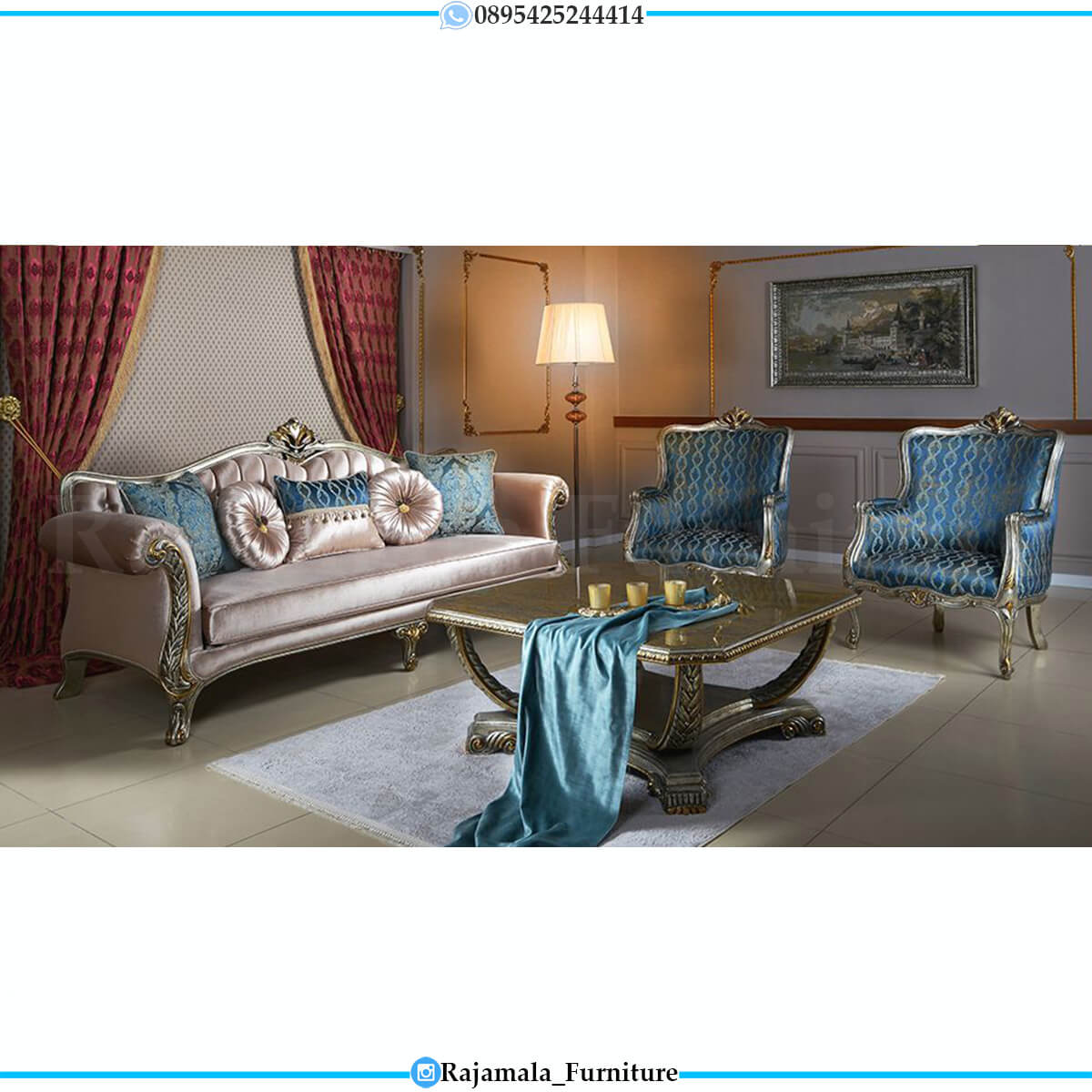 Sofa Tamu Mewah Terbaru Classic Luxury Furniture Jepara RM-0731