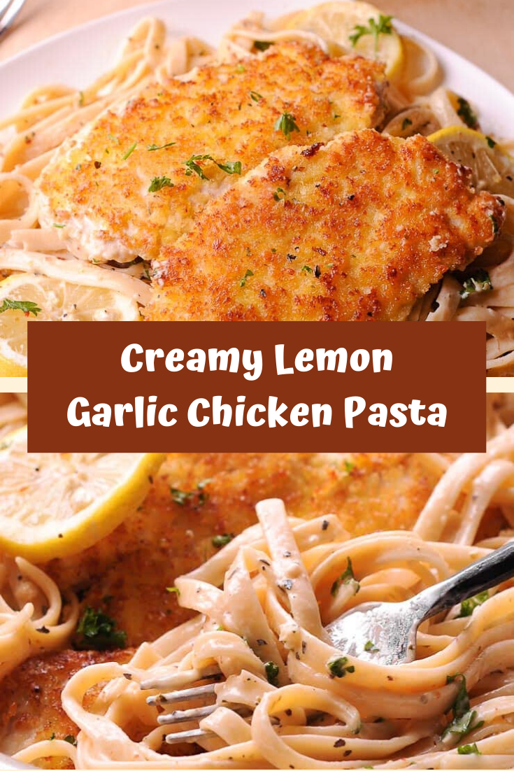 Creamy Lemon Garlic Chicken Pasta