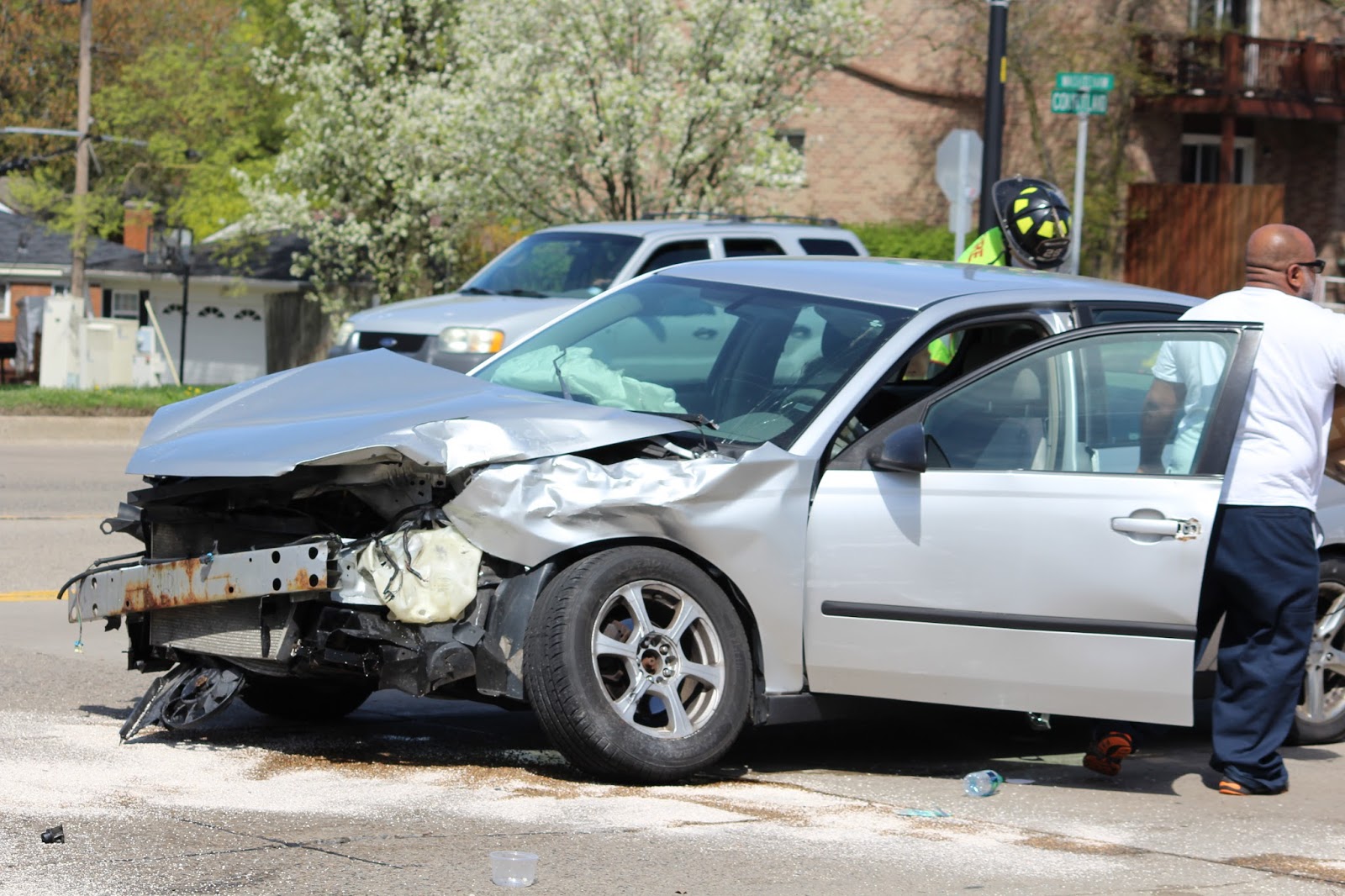 Purple Walrus Press Two vehicle accident on Washtenaw in Ypsilanti