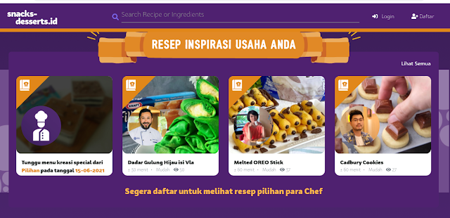 tampilan website snacks-desserts.id