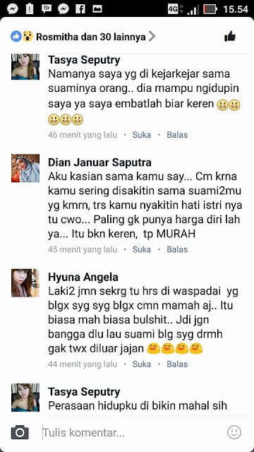Jangan Sampai Suami Anda Tergoda, Wanita Ini Bangga dan Pamer kalau Dirinya Pelakor, Lihat Statusnya.. Jangan Sampai Suami Anda Tergoda, Wanita Ini Bangga dan Pamer kalau Dirinya Pelakor, Lihat Statusnya..
