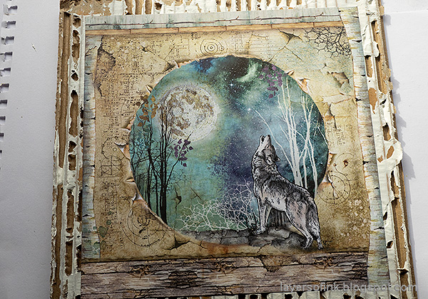 Layers of ink - Magical Nature Wall-Hanging Tutorial by Anna-Karin Evaldsson.
