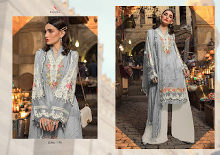 Kaara Suits mariya b lawn 2020 silver pakistani Suits catalog wholesaler