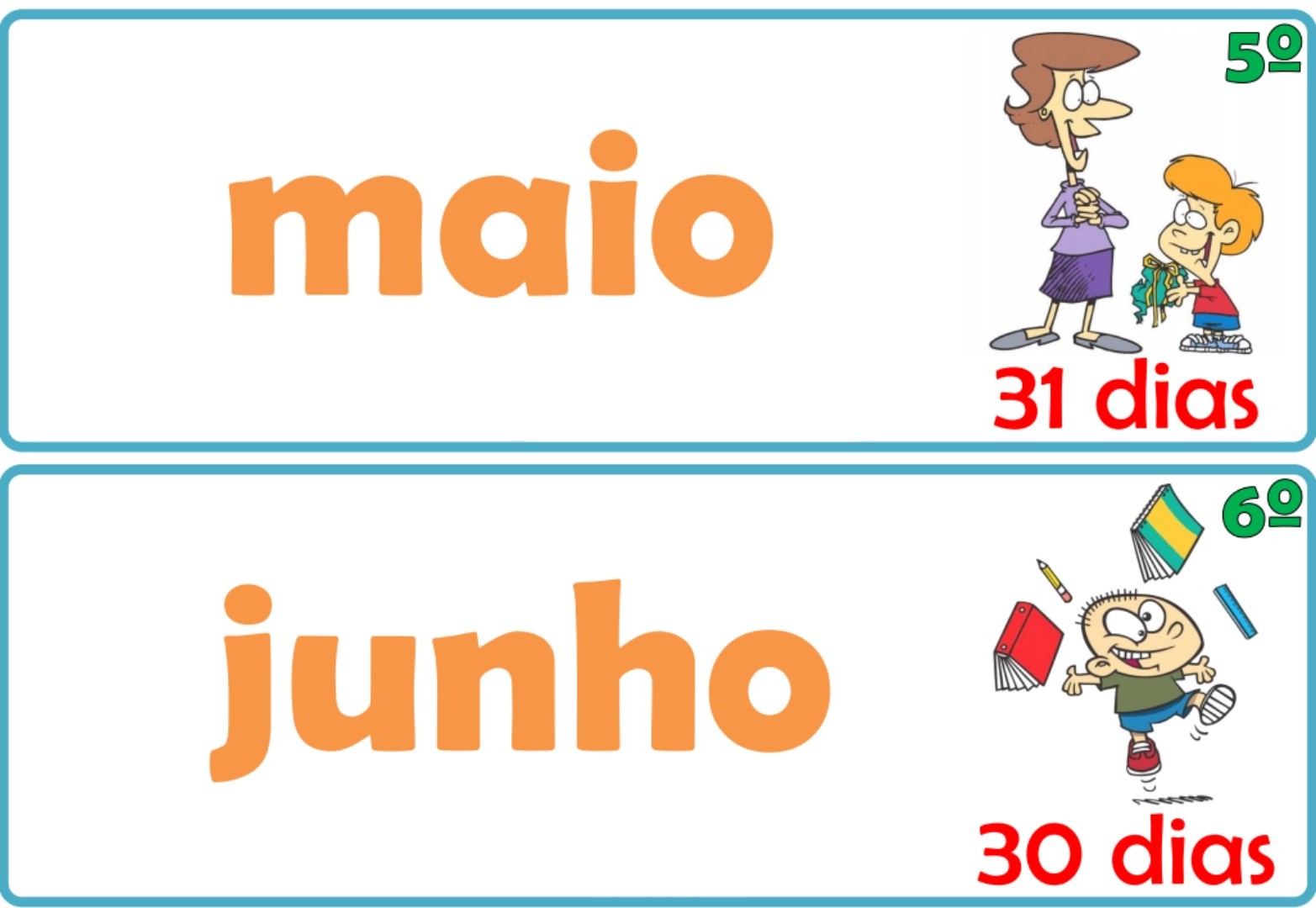 Meses do ano Cards coloridos e ilustrados com os nomes dos meses do ano... Atividades para Jardim Meses do ano Cards coloridos e ilustrados com os nomes dos meses do ano... Atividades para Jardim