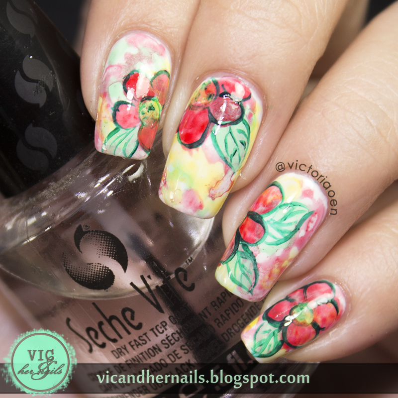 Vic and Her Nails: Watercolor Nails