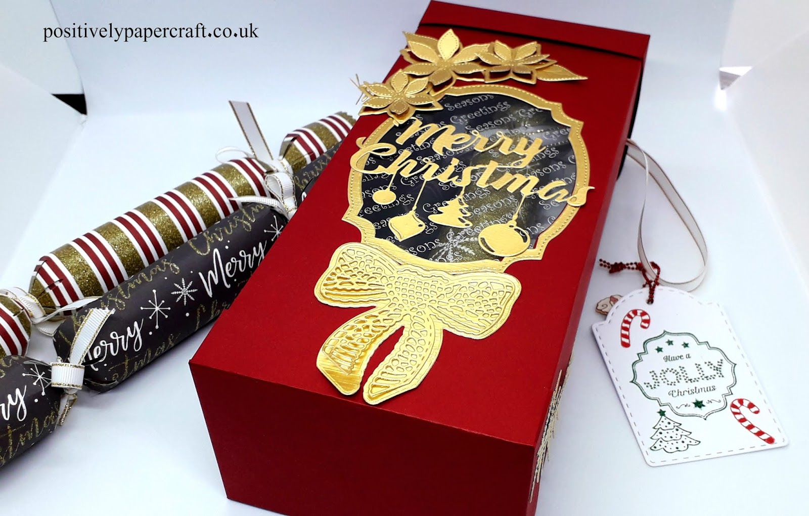 Positively papercraft Large Christmas Cracker Box (holds 6 Crackers)