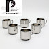 PIQUANT KITCHENWARE Stainless Steel  Tea & Coffee Cup Set of 6 Pcs