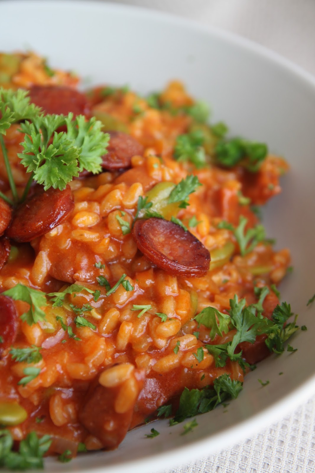 Ada w kuchni Risotto z bobem i chorizo