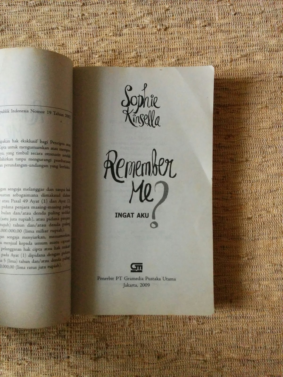 Remember Me? (Sophie Kinsella) Aksiku Toko Buku Bekas Online