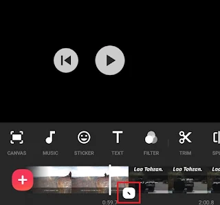 how to add transition in inshot tap the inshot transition icon