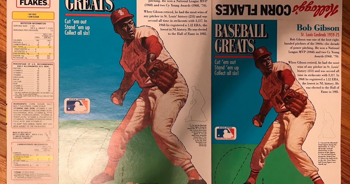 RunFore!Kellogg's Baseball Cards Corn Flakes Baseball Greats CutOuts