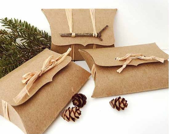 kraft paper pillow boxes