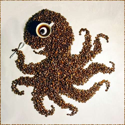 10-Octopus-Irina-Nikitina-Music-Teacher-Photography-Coffee-Beans-and-Cups-Of-Coffee-www-designstack-co