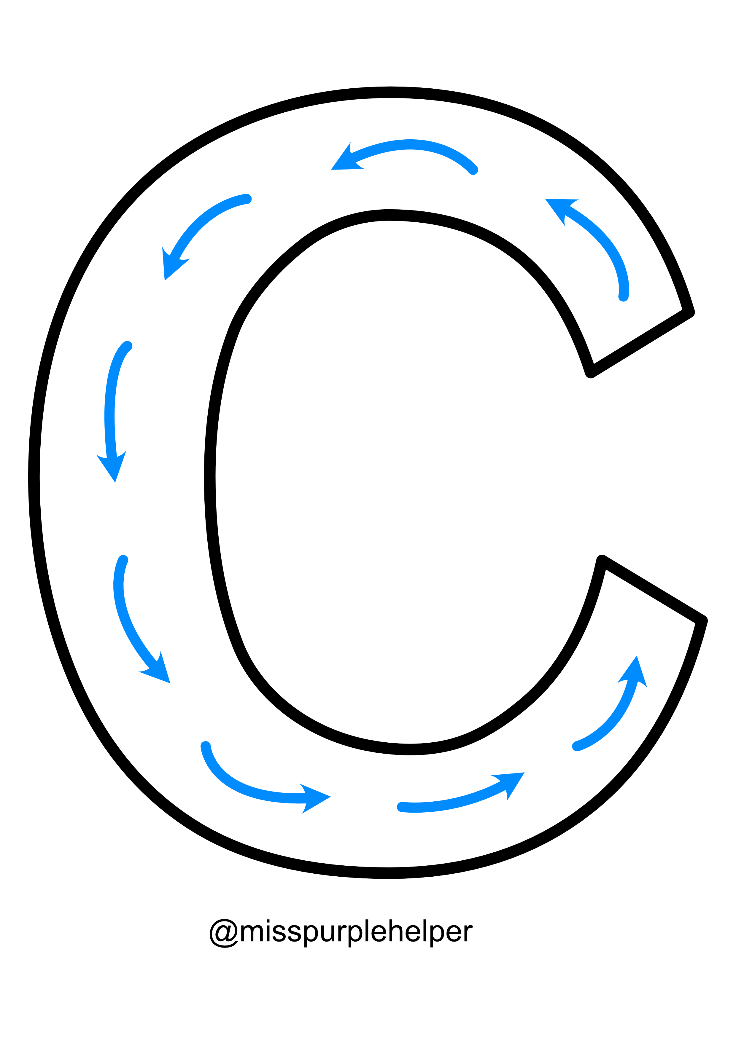 Writing Letters Letter C Worksheets