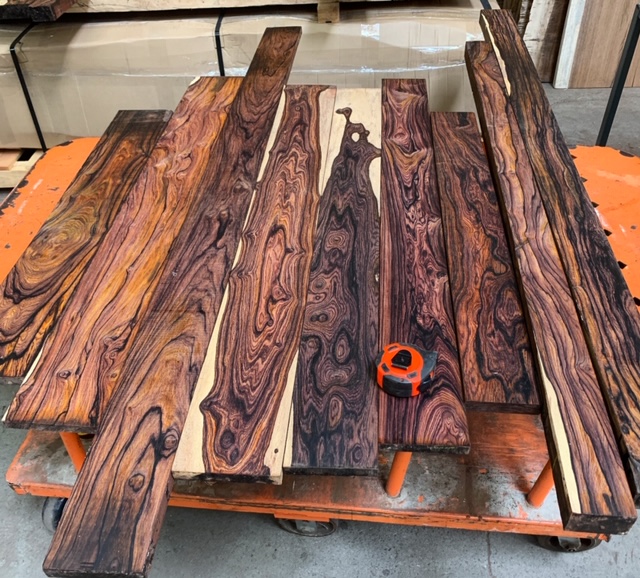 Tropical Exotic Hardwoods NEW Select boards of Cocobolo out in the