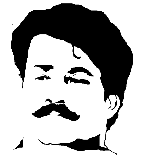 A4 ART Mohanlal Stencil 2 Drawing in MS Paint