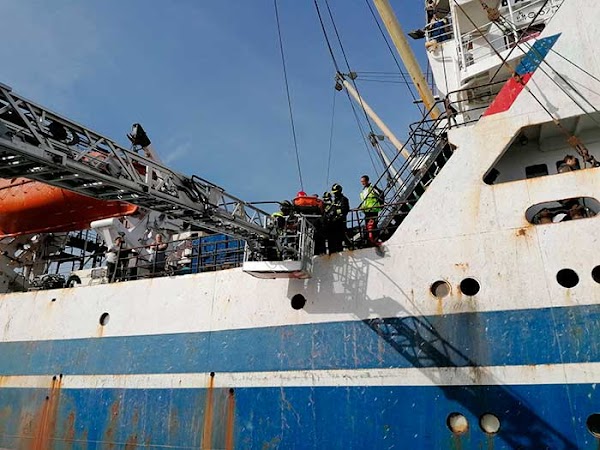 Rescatan a un marinero ruso, Las Palmas de Gran Canaria Rescatan a un marinero ruso, Las Palmas de Gran Canaria