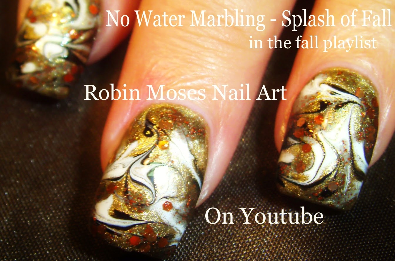 No-Water Marble Nail Design Using Plastic Wrap - wide 7