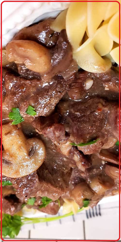 Garlic Butter Beef Tips and Mushroom Gravy Full Receipe